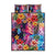 Polynesian Women Quilt Bed Set Tropical Plant - Vibrant Surreal Dreamscape Vibe