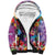 Polynesian Women Sherpa Hoodie Tropical Plant - Vibrant Surreal Dreamscape Vibe