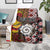 Personalised Aotearoa and Australia Together Blanket Koru and Kangaroo - Taniko with Aboriginal Motif
