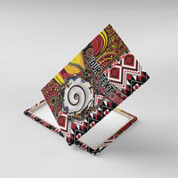 Personalised Aotearoa and Australia Together Canvas Wall Art Koru and Kangaroo - Taniko with Aboriginal Motif