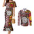 Personalised Aotearoa and Australia Together Couples Matching Mermaid Dress and Long Sleeve Button Shirt Koru and Kangaroo - Taniko with Aboriginal Motif