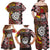 Personalised Aotearoa and Australia Together Family Matching Off Shoulder Maxi Dress and Hawaiian Shirt Koru and Kangaroo - Taniko with Aboriginal Motif