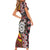 Personalised Aotearoa and Australia Together Family Matching Short Sleeve Bodycon Dress and Hawaiian Shirt Koru and Kangaroo - Taniko with Aboriginal Motif