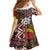 Personalised Aotearoa and Australia Together Family Matching Summer Maxi Dress and Hawaiian Shirt Koru and Kangaroo - Taniko with Aboriginal Motif
