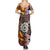 Personalised Aotearoa and Australia Together Family Matching Summer Maxi Dress and Hawaiian Shirt Koru and Kangaroo - Taniko with Aboriginal Motif