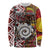 Personalised Aotearoa and Australia Together Long Sleeve Shirt Koru and Kangaroo - Taniko with Aboriginal Motif