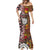 Personalised Aotearoa and Australia Together Mermaid Dress Koru and Kangaroo - Taniko with Aboriginal Motif