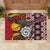 Personalised Aotearoa and Australia Together Rubber Doormat Koru and Kangaroo - Taniko with Aboriginal Motif
