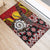 Personalised Aotearoa and Australia Together Rubber Doormat Koru and Kangaroo - Taniko with Aboriginal Motif