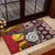 Personalised Aotearoa and Australia Together Rubber Doormat Koru and Kangaroo - Taniko with Aboriginal Motif