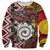Personalised Aotearoa and Australia Together Sweatshirt Koru and Kangaroo - Taniko with Aboriginal Motif