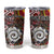Personalised Aotearoa and Australia Together Tumbler Cup Koru and Kangaroo - Taniko with Aboriginal Motif