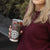 Personalised Aotearoa and Australia Together Tumbler Cup Koru and Kangaroo - Taniko with Aboriginal Motif