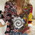 Personalised Aotearoa and Australia Together Women Casual Shirt Koru and Kangaroo - Taniko with Aboriginal Motif
