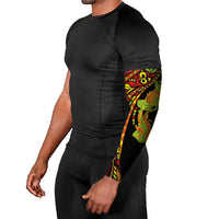 Hawaiian Manta Ray and Hammerhead Shark Tribal Tattoo Arm Sleeves with Polynesian Tribal Pattern Kanaka Maoli Flag Color