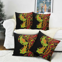 Hawaiian Manta Ray and Hammerhead Shark Tribal Tattoo Pillow Cover with Polynesian Tribal Pattern Kanaka Maoli Flag Color