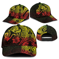Hawaiian Manta Ray and Hammerhead Shark Tribal Tattoo Classic Cap with Polynesian Tribal Pattern Reggae Style