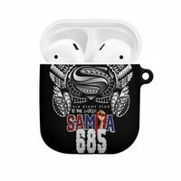 Super Samoa-Six Eight Five to The World AirPods Case Traditional Samoan Tattoo Black Color