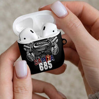 Super Samoa-Six Eight Five to The World AirPods Case Traditional Samoan Tattoo Black Color