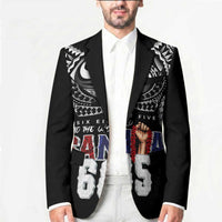 Super Samoa-Six Eight Five to The World Blazer Traditional Samoan Tattoo Black Color LT03 - Polynesian Pride