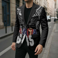 Super Samoa-Six Eight Five to The World Blazer Traditional Samoan Tattoo Black Color LT03 - Polynesian Pride