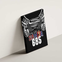 Super Samoa-Six Eight Five to The World Canvas Wall Art Traditional Samoan Tattoo Black Color
