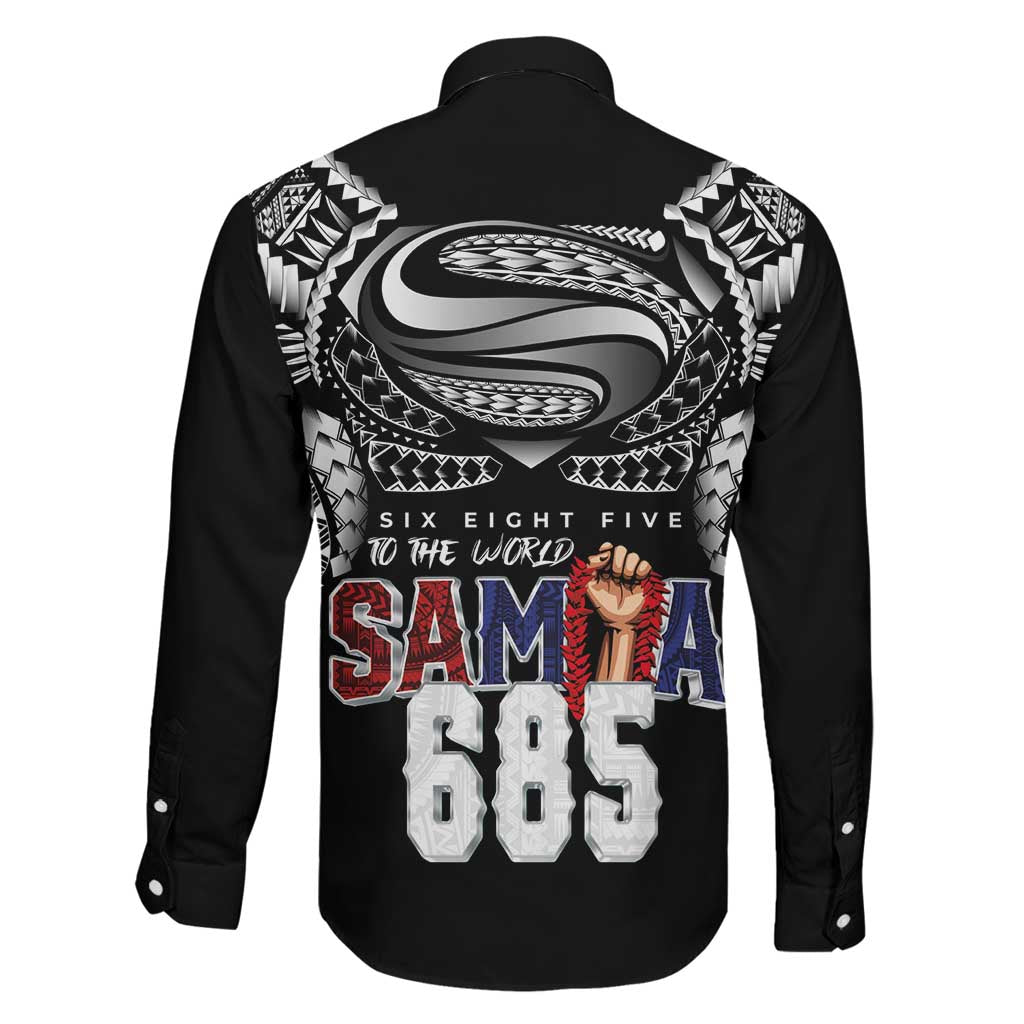 Super Samoa-Six Eight Five to The World Family Matching Short Sleeve Bodycon Dress and Hawaiian Shirt Traditional Samoan Tattoo Black Color LT03 - Polynesian Pride