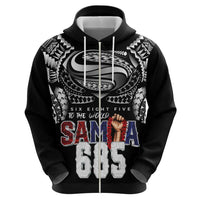 Super Samoa-Six Eight Five to The World Hoodie Traditional Samoan Tattoo Black Color LT03 - Polynesian Pride