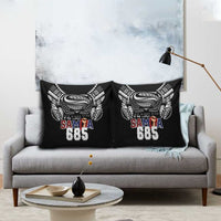Super Samoa-Six Eight Five to The World Pillow Cover Traditional Samoan Tattoo Black Color