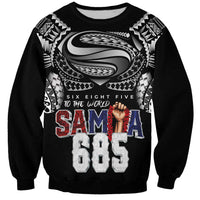 Super Samoa-Six Eight Five to The World Sweatshirt Traditional Samoan Tattoo Black Color LT03 Unisex Black - Polynesian Pride