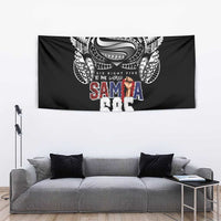 Super Samoa-Six Eight Five to The World Tapestry Traditional Samoan Tattoo Black Color