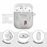 Super Samoa-Six Eight Five to The World AirPods Case Traditional Samoan Tattoo All White