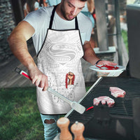 Super Samoa-Six Eight Five to The World Apron Traditional Samoan Tattoo All White