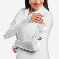 Super Samoa-Six Eight Five to The World Arm Sleeves Traditional Samoan Tattoo All White LT03 - Polynesian Pride