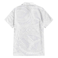 Lotu Tamaiti Samoan Art Tattoo Polynesian Pattern Family Matching Off Shoulder Maxi Dress and Hawaiian Shirt