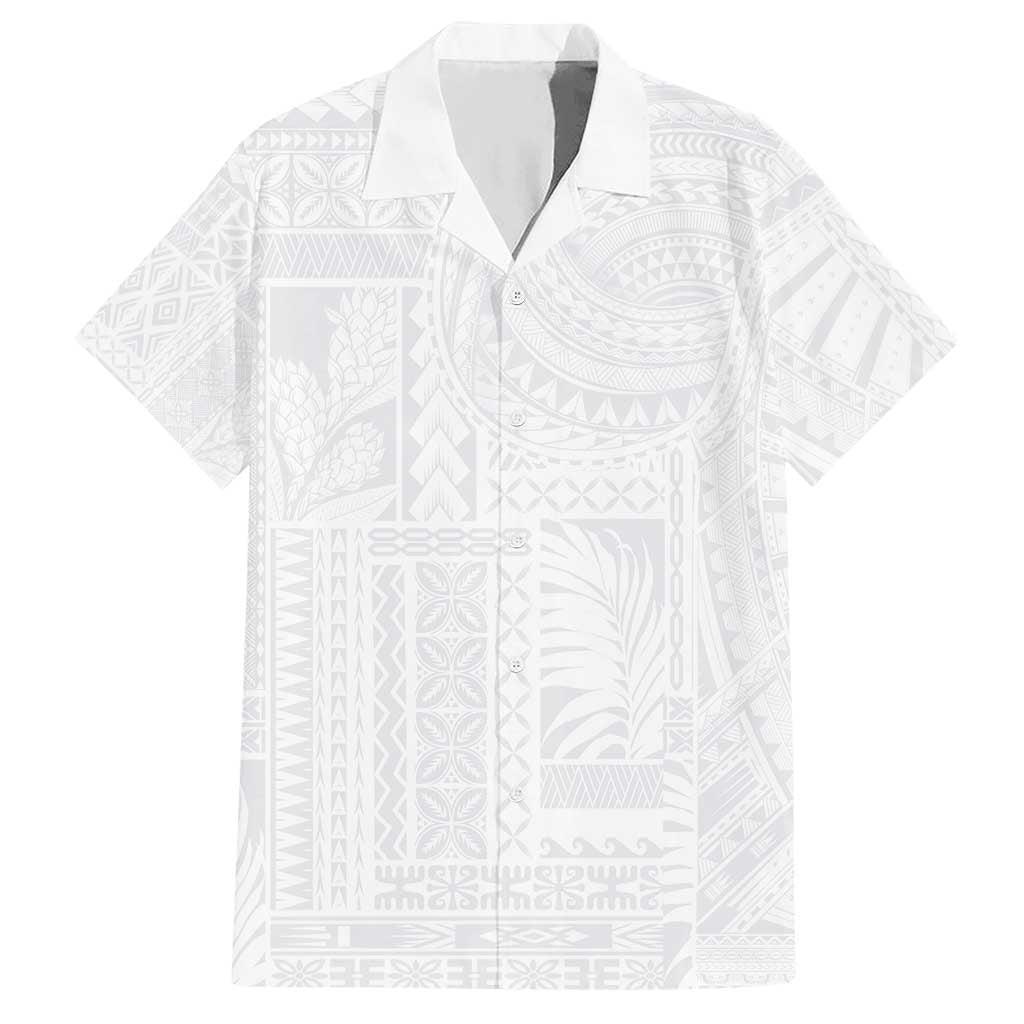 Lotu Tamaiti Samoan Art Tattoo Siapo Pattern Hawaiian Shirt LT03 White - Polynesian Pride