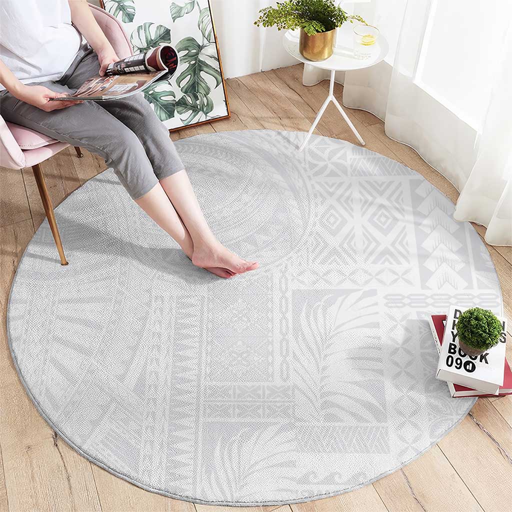 Lotu Tamaiti Samoan Art Tattoo Siapo Pattern Round Carpet