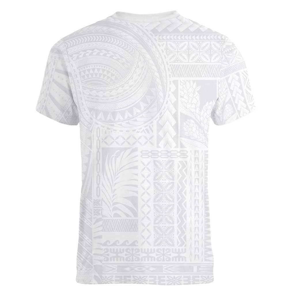 Lotu Tamaiti Samoan Art Tattoo Siapo Pattern Women V-Neck T-Shirt