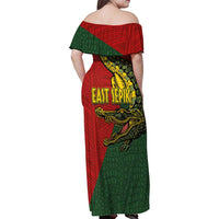 Sepik River Crocodile & Arts Festival Melanesian Pattern Family Matching Off Shoulder Maxi Dress and Hawaiian Shirt