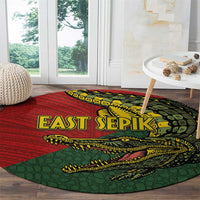 Sepik River Crocodile & Arts Festival Melanesian Pattern Round Carpet LT03 - Polynesian Pride