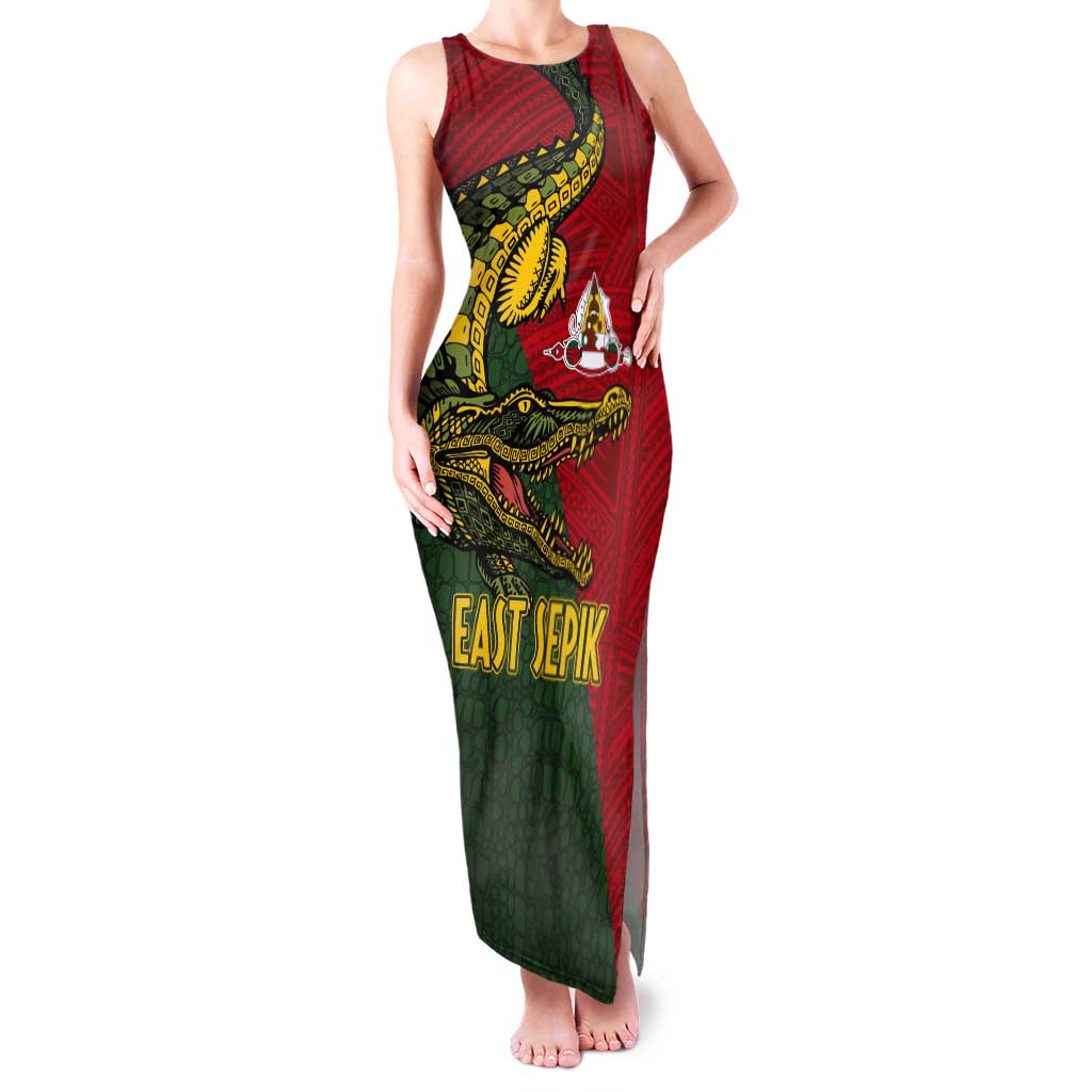 Sepik River Crocodile & Arts Festival Melanesian Pattern Tank Maxi Dre