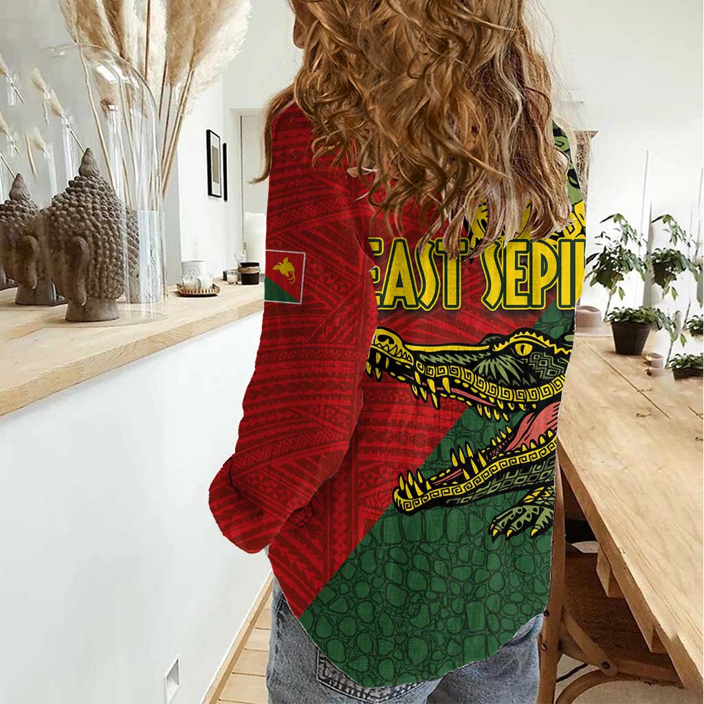 Sepik River Crocodile & Arts Festival Melanesian Pattern Women Casual Shirt