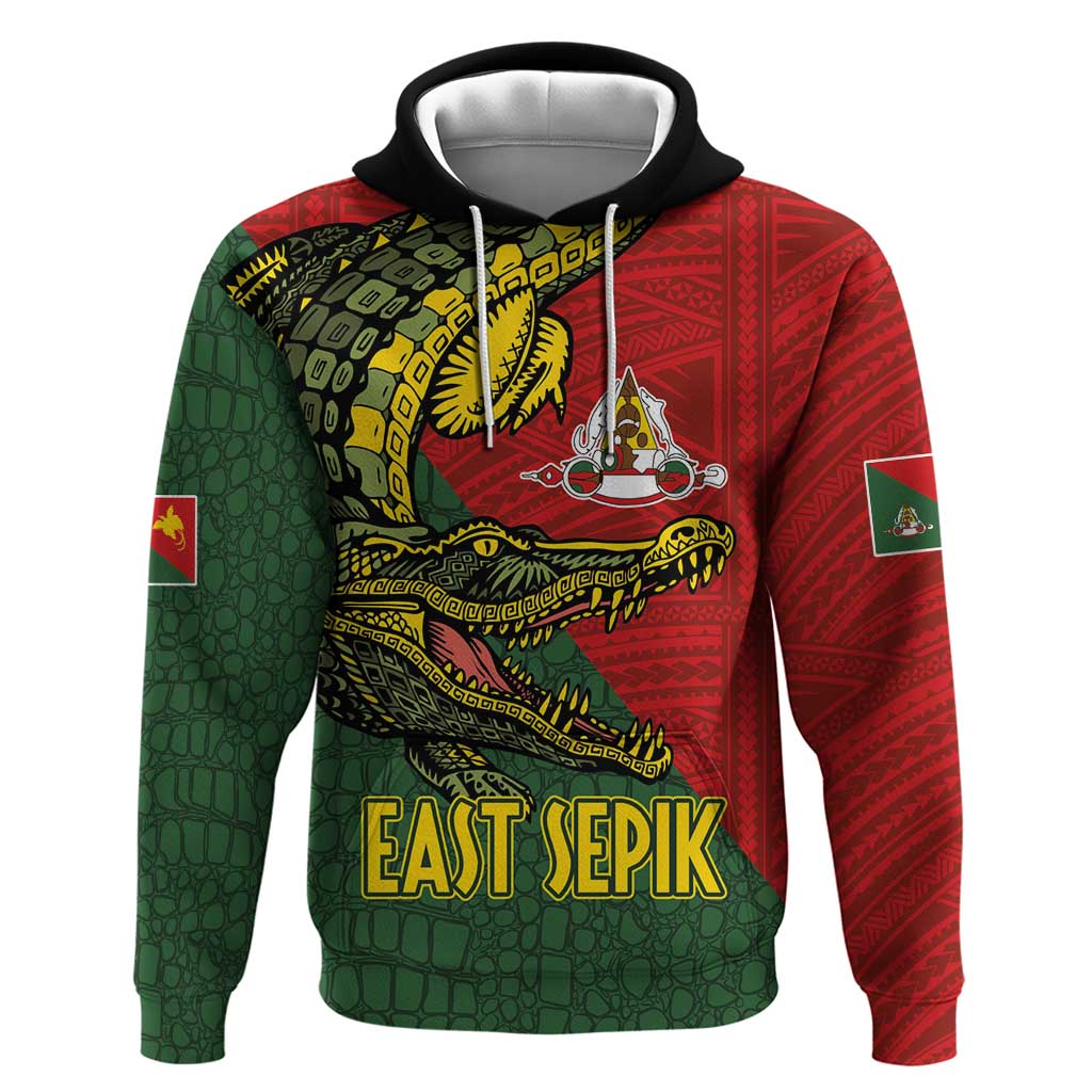Sepik River Crocodile & Arts Festival Melanesian Pattern Zip Hoodie LT03 Pullover Hoodie Red - Polynesian Pride
