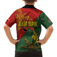 Sepik River Crocodile & Arts Festival Family Matching Off Shoulder Short Dress and Hawaiian Shirt Bird-of-paradise Melanesian Tattoo LT03 - Polynesian Pride