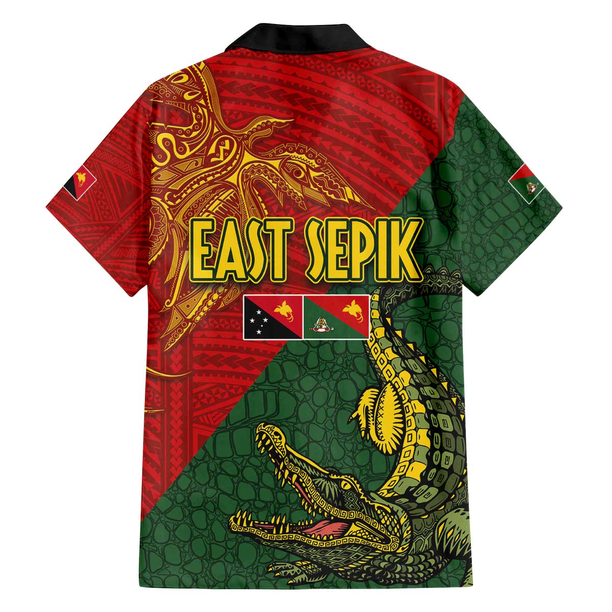 Sepik River Crocodile & Arts Festival Family Matching Off Shoulder Short Dress and Hawaiian Shirt Bird-of-paradise Melanesian Tattoo LT03 - Polynesian Pride