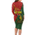 Sepik River Crocodile & Arts Festival Long Sleeve Bodycon Dress Bird-of-paradise Melanesian Tattoo
