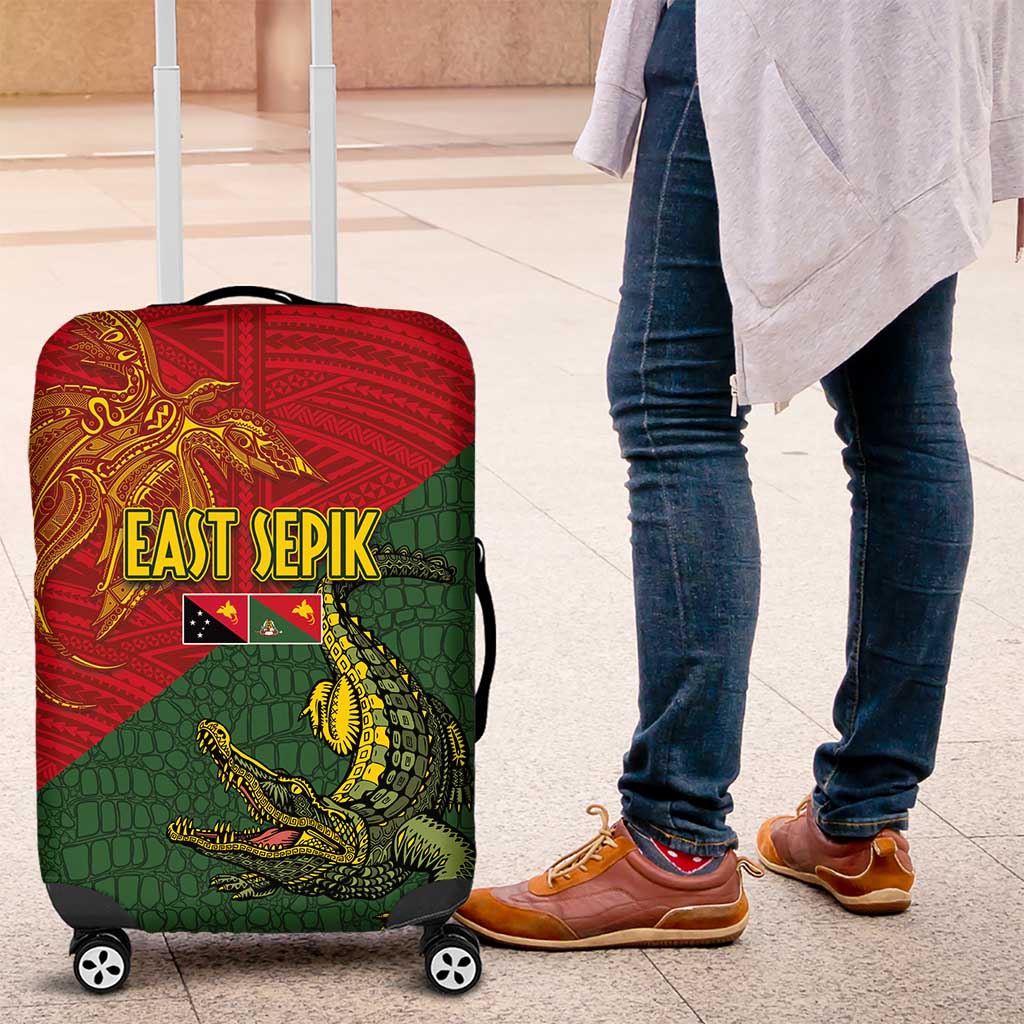 Sepik River Crocodile & Arts Festival Luggage Cover Bird-of-paradise Melanesian Tattoo