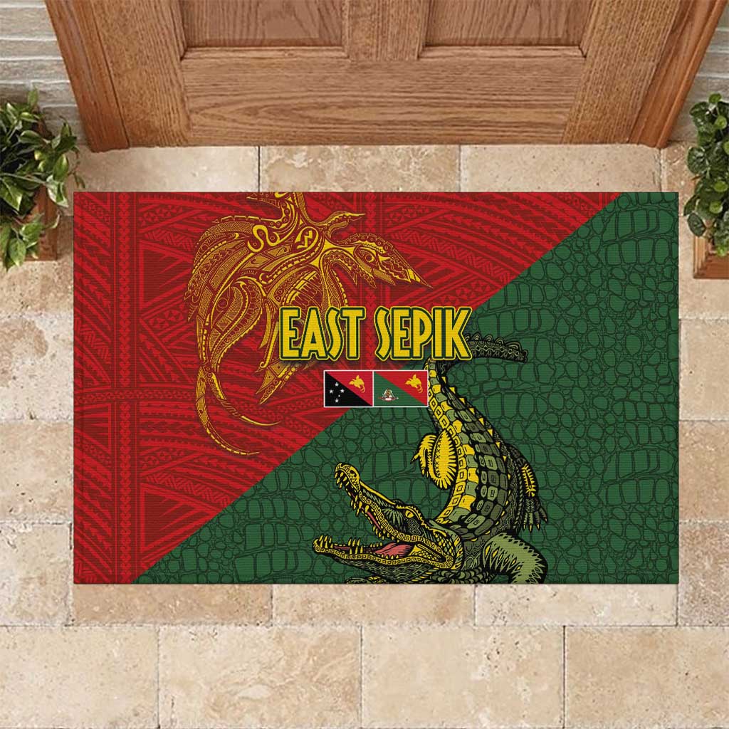 Sepik River Crocodile & Arts Festival Rubber Doormat Bird-of-paradise Melanesian Tattoo