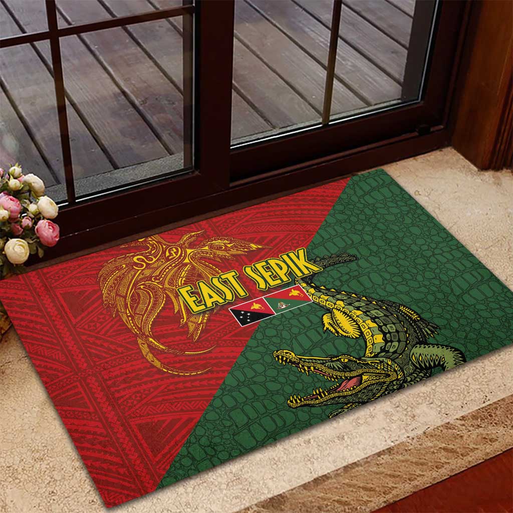 Sepik River Crocodile & Arts Festival Rubber Doormat Bird-of-paradise Melanesian Tattoo