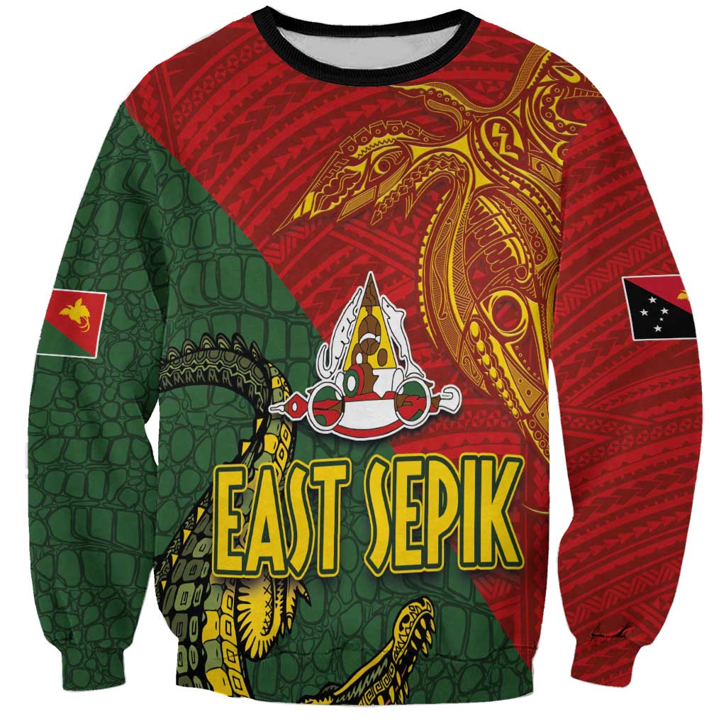 Sepik River Crocodile & Arts Festival Sweatshirt Bird-of-paradise Melanesian Tattoo